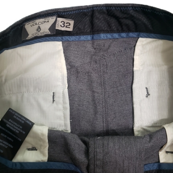 Volcom Shorts Mens 32 Gray Chino Preppy Casual Men's - Picture 8 of 12